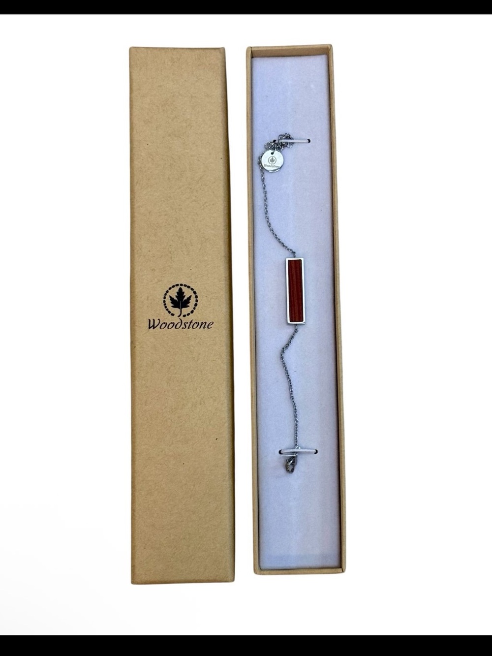Woodstone • Harmony Rosewood Women’s Silver Bracelet New in box $89